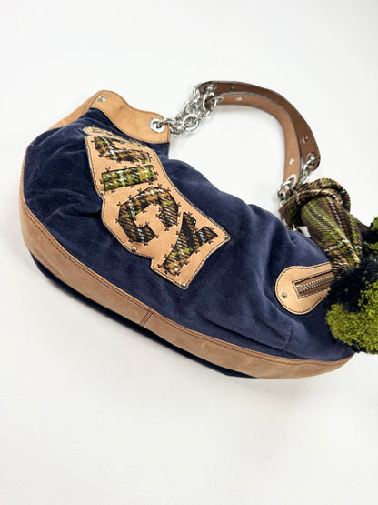 Juicy Couture Plaid Pom Pom Handbag ♡