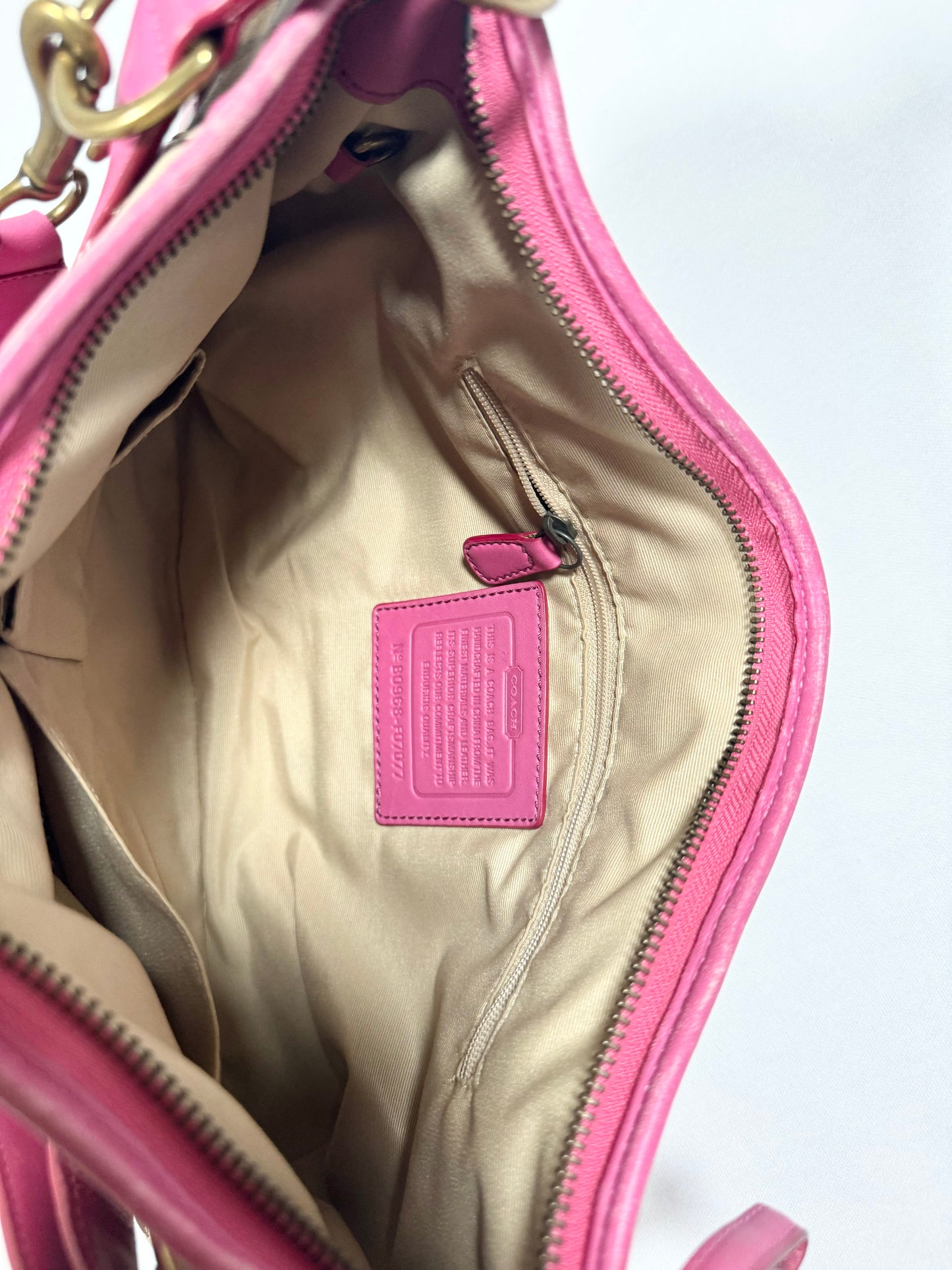 Pink Buckle Coach Bag