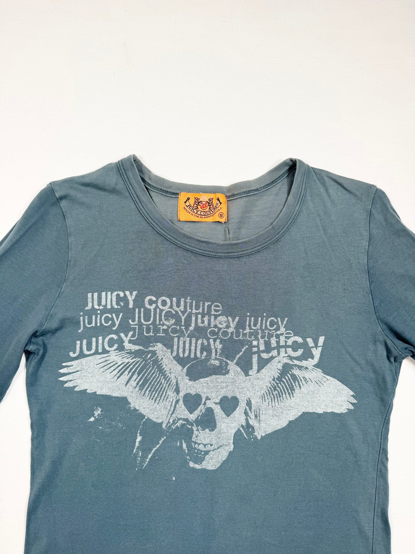 Juicy Couture Navy Skull Long Sleeved Top ♡ S