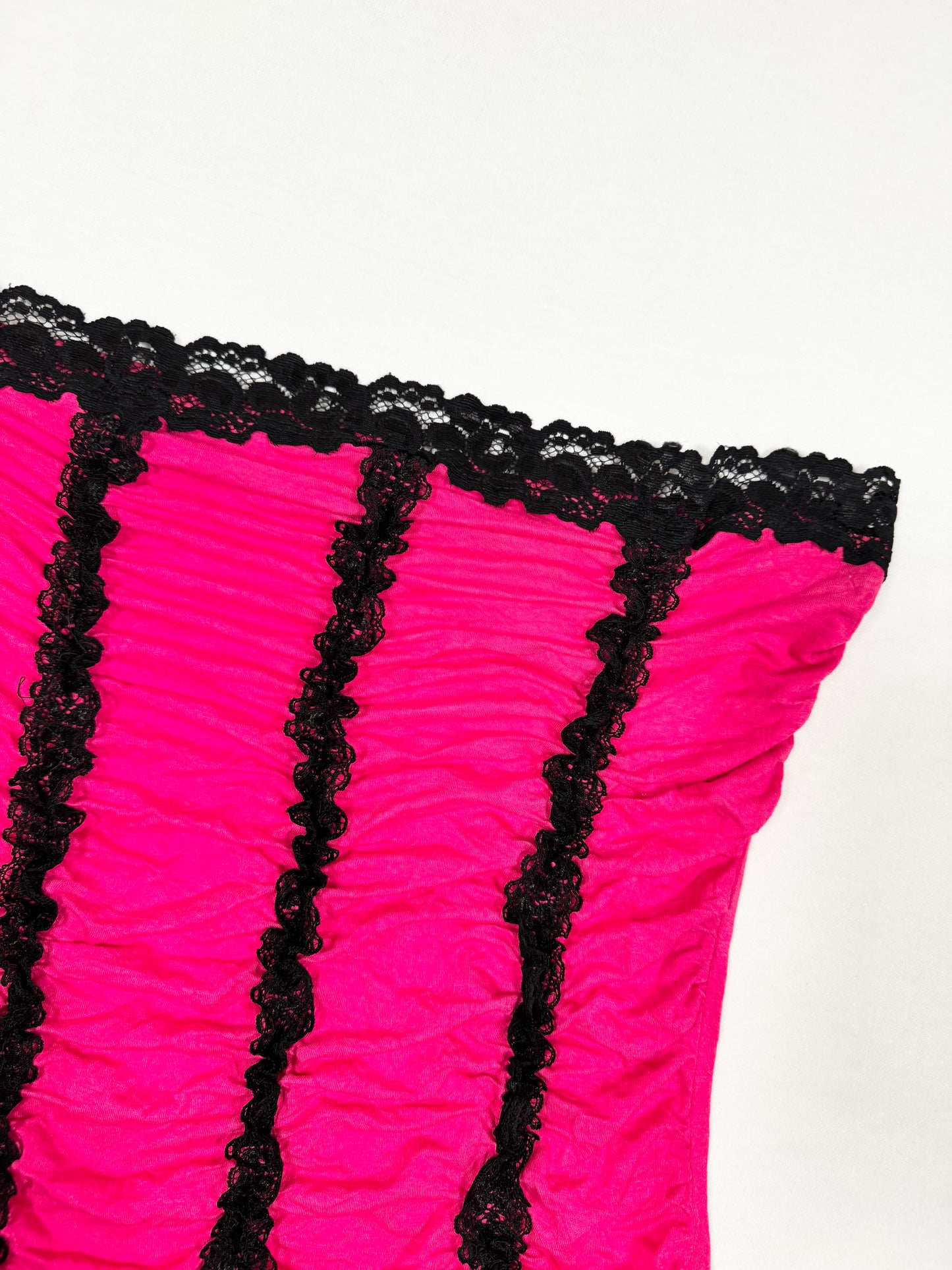 Hot Pink Ruffle Tube Top ♡ Size M