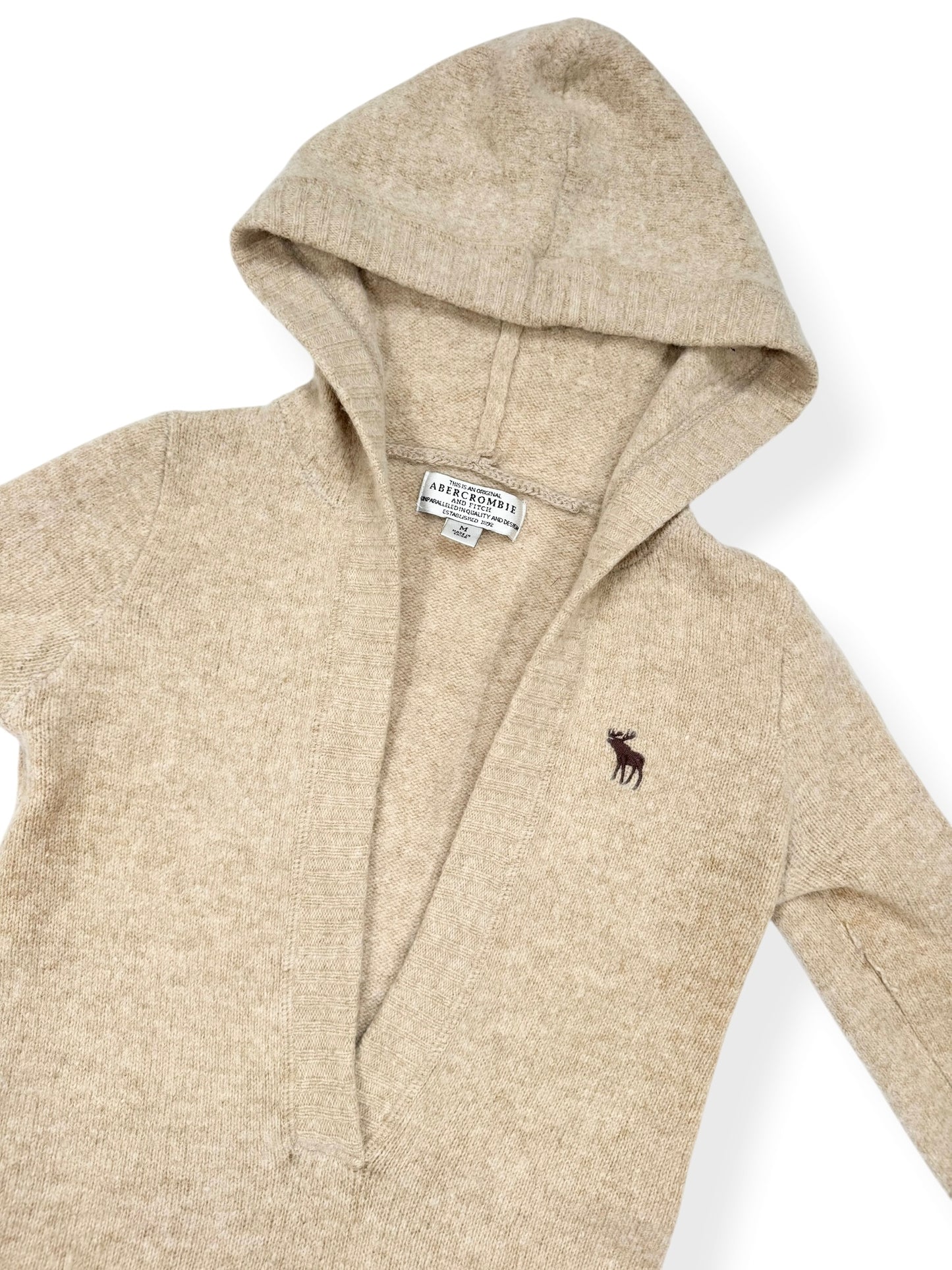 Abercrombie Beige Hooded Knit ♡ S