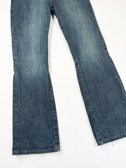 Miss Sixty Fur Trim Flared Jeans ♡ 27”