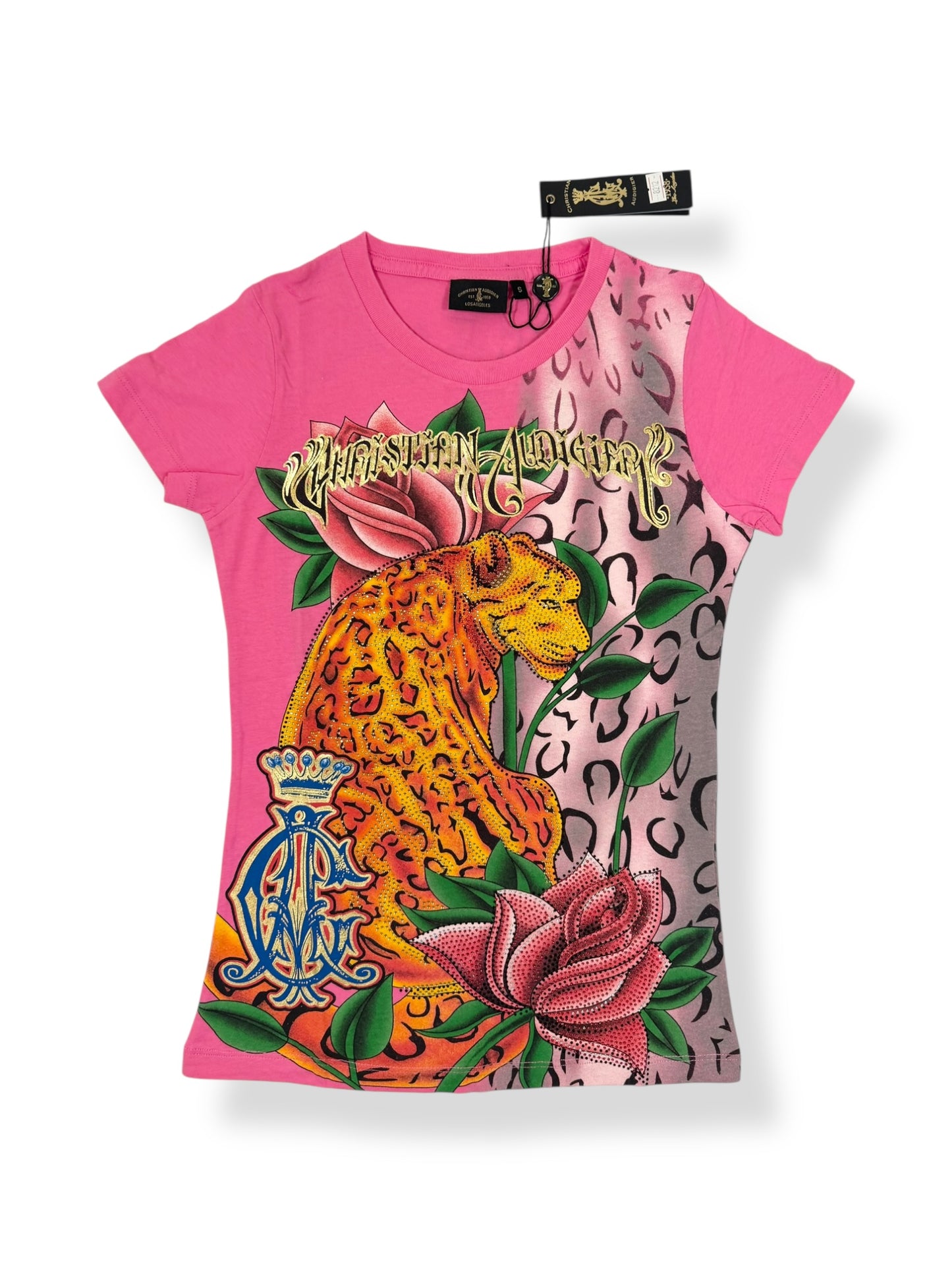 Christian Audigier Leopard Tee ♡ S