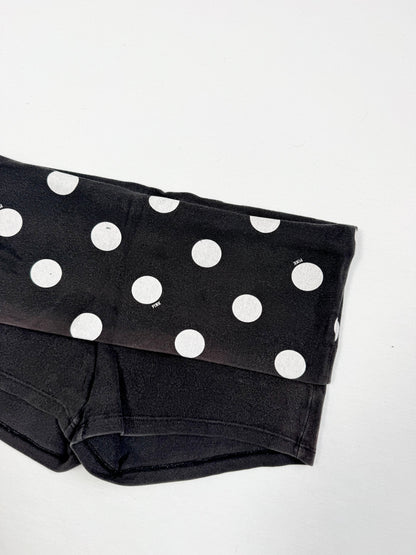 Polka Dot PINK Diamanté Fold Over Shorts ♡ XS