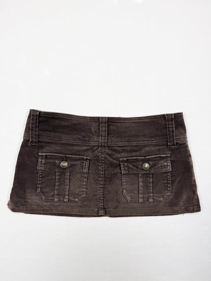 Brown Corduroy Mini Skirt ♡ XS/S