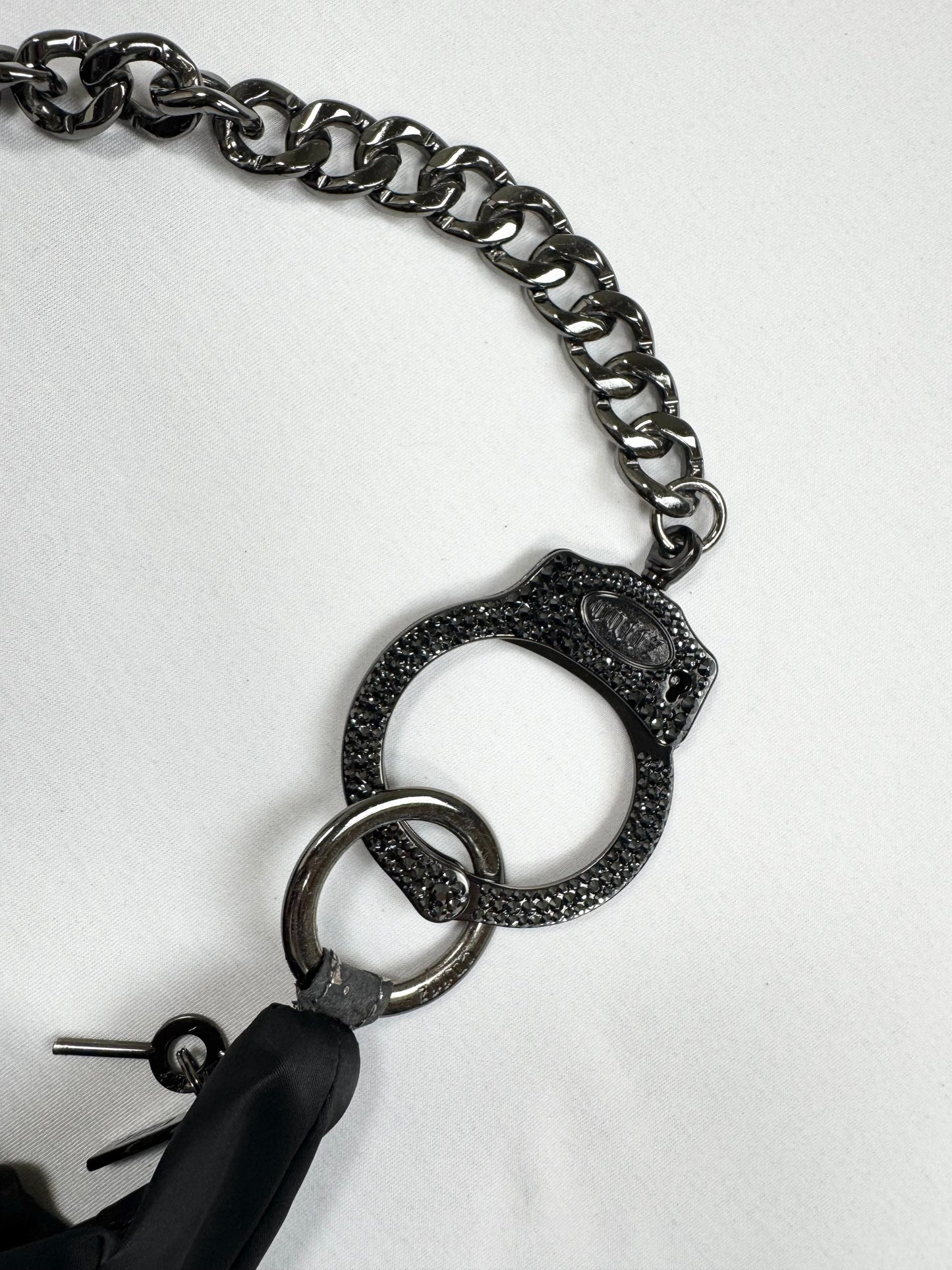 Black Diamanté Cuffz Bag ♡