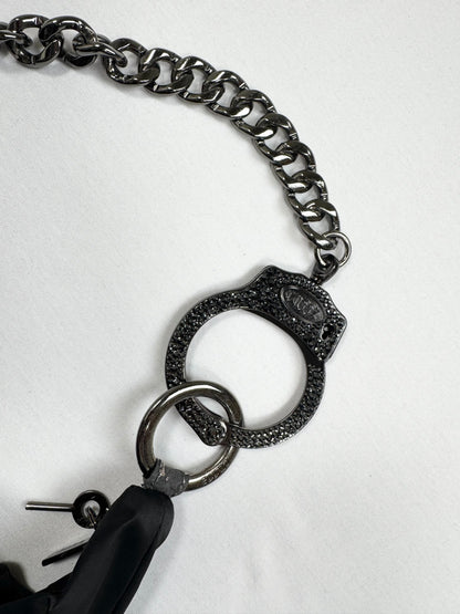 Black Diamanté Cuffz Bag ♡