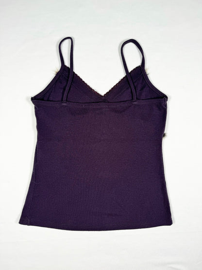 Purple Fur Trim Cami