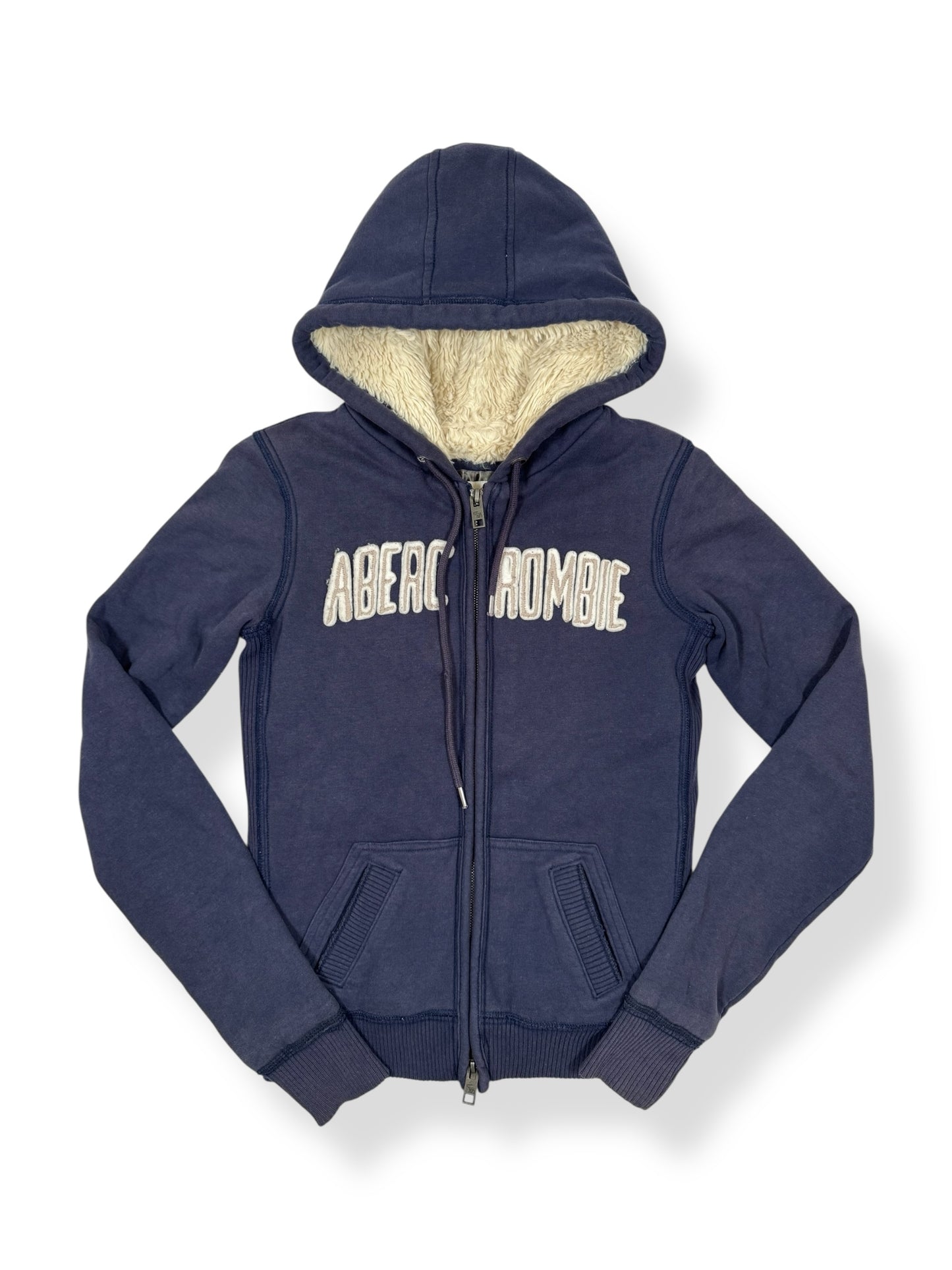 Abercrombie & Fitch Fur Lined Zip Up Hoodie