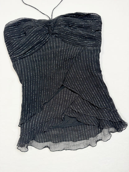 Glitter Pinstripe Halter ♡ XS