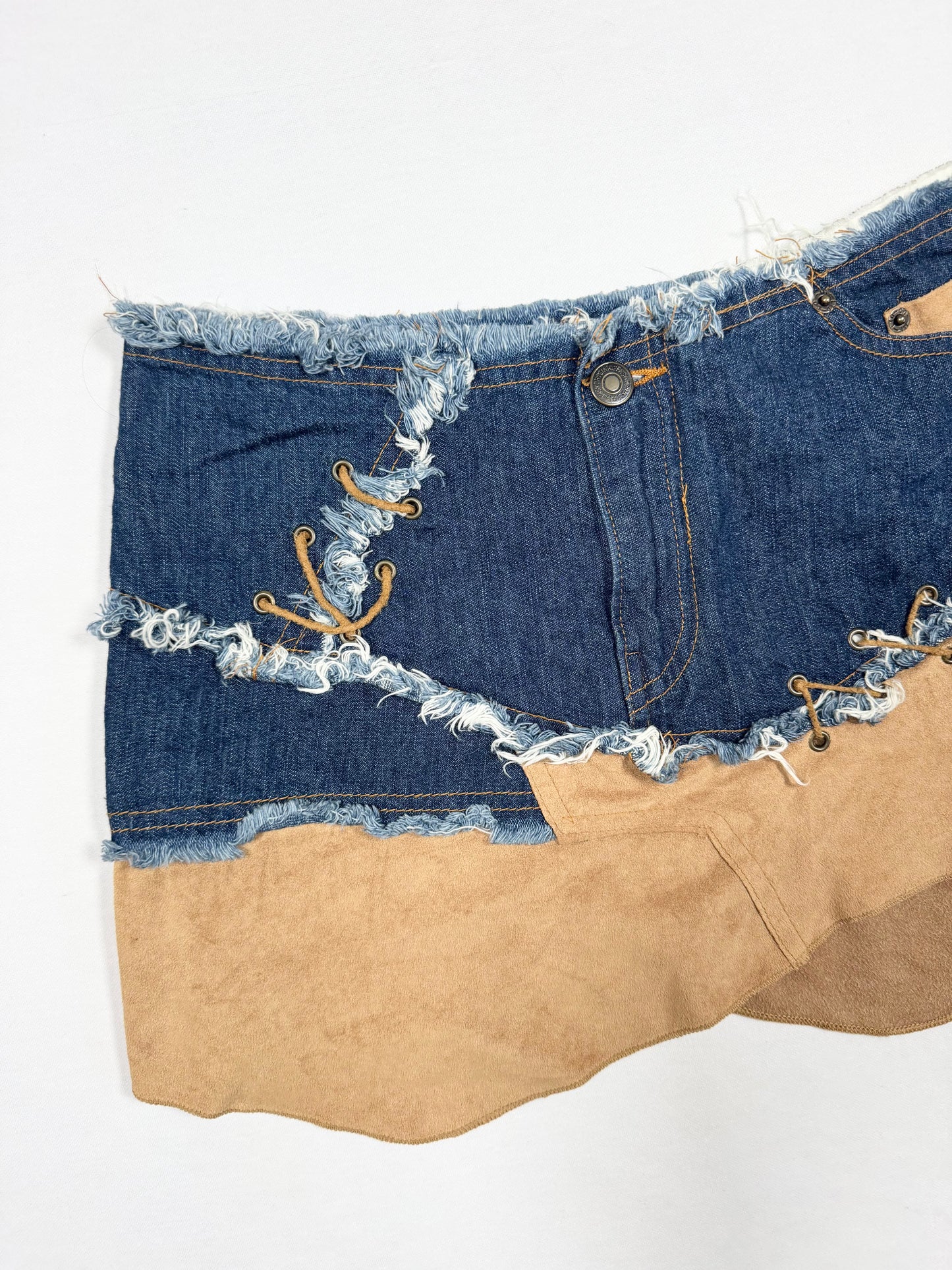 Pretty Soul Suede Denim Skirt ♡ Size XS