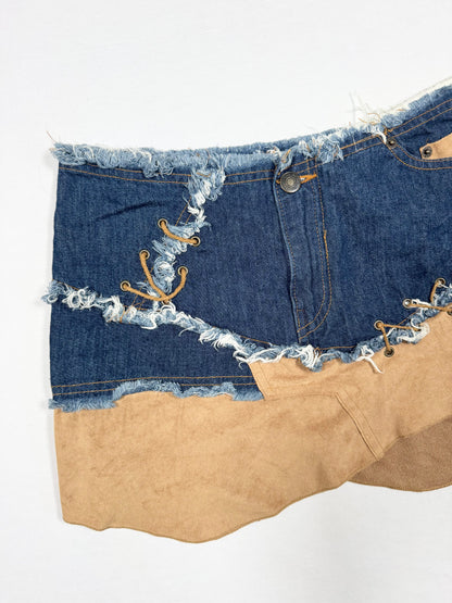 Pretty Soul Suede Denim Skirt ♡ Size XS