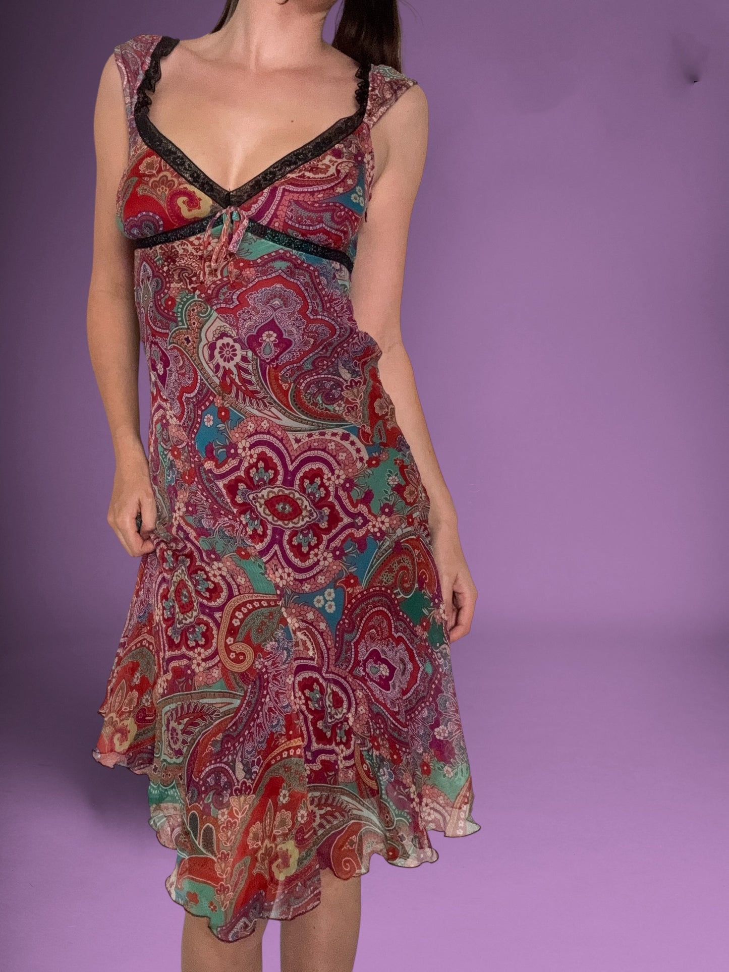 Paisley Midi Dress ♡ M