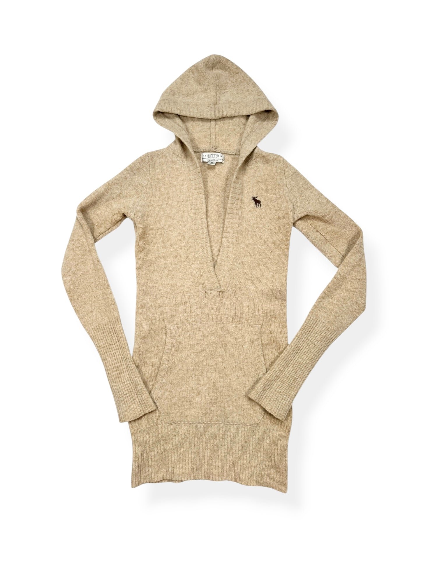 Abercrombie Beige Hooded Knit ♡ S