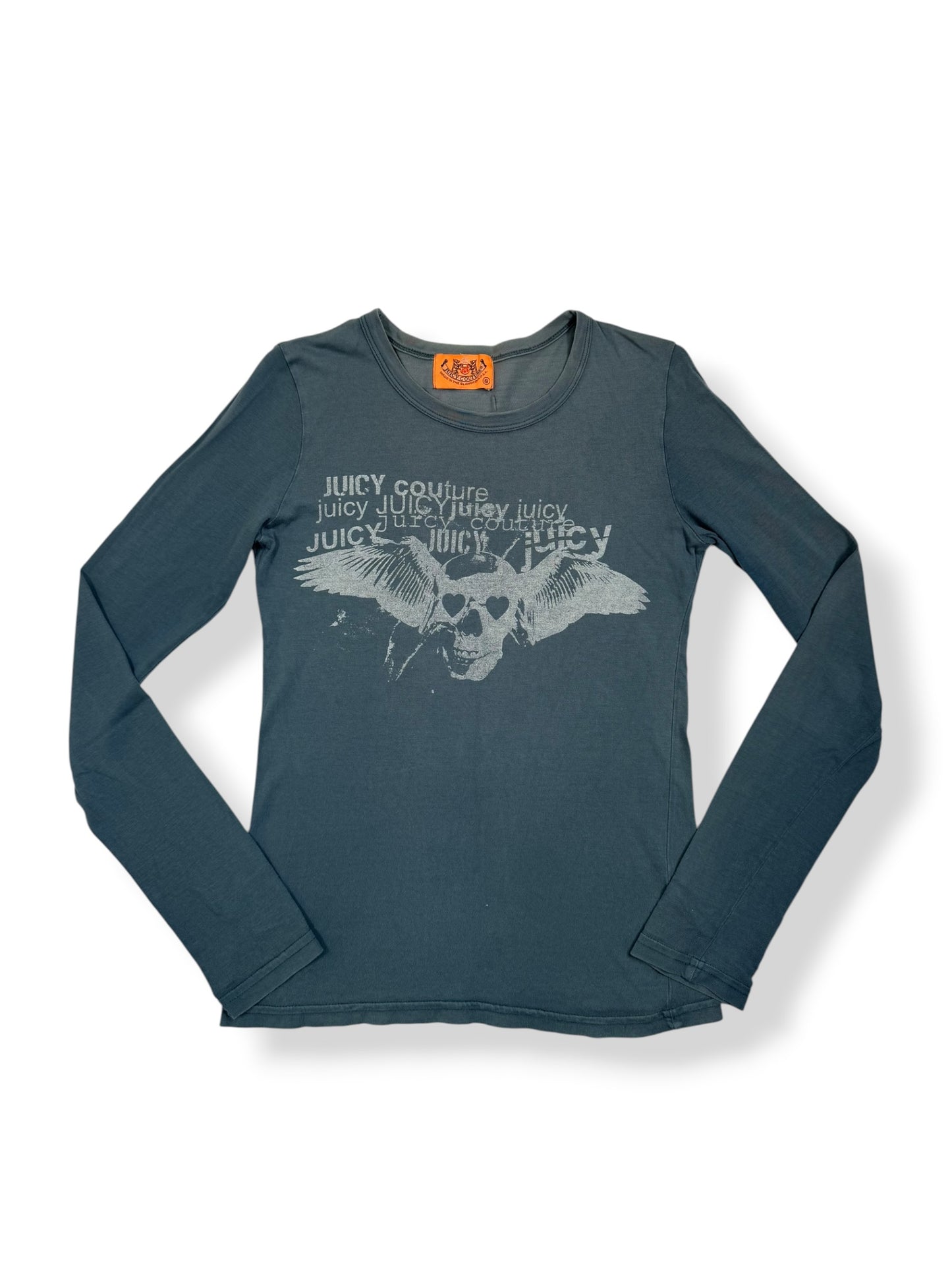 Juicy Couture Navy Skull Long Sleeved Top ♡ S