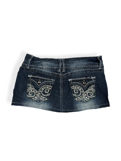 Angels Denim Mini Skirt ♡ Size L