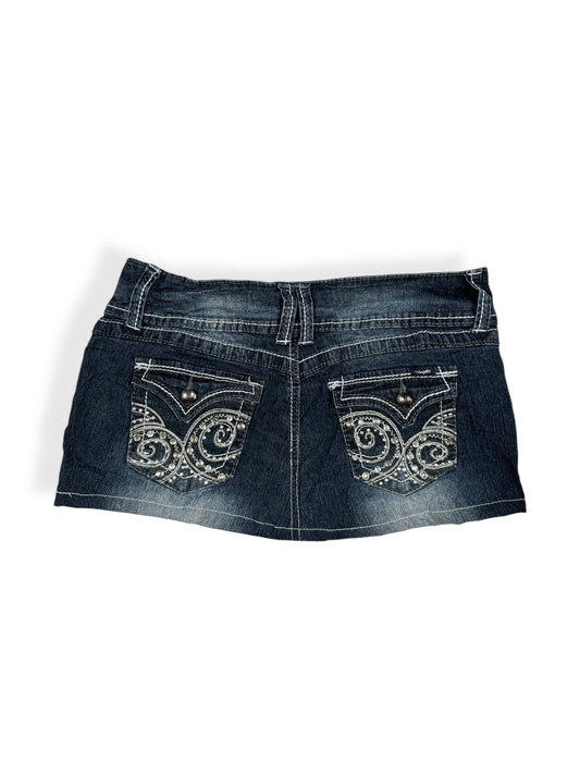 Angels Denim Mini Skirt ♡ Size L