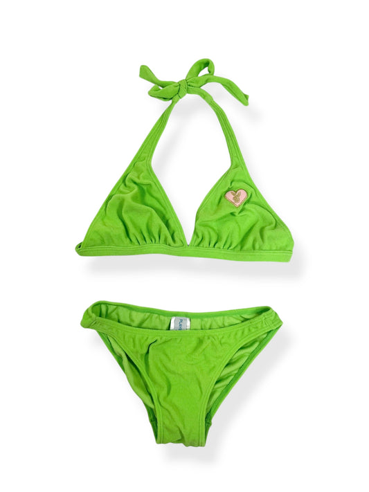 Pink & Green Playboy Towelling Bikini  ♡ XS