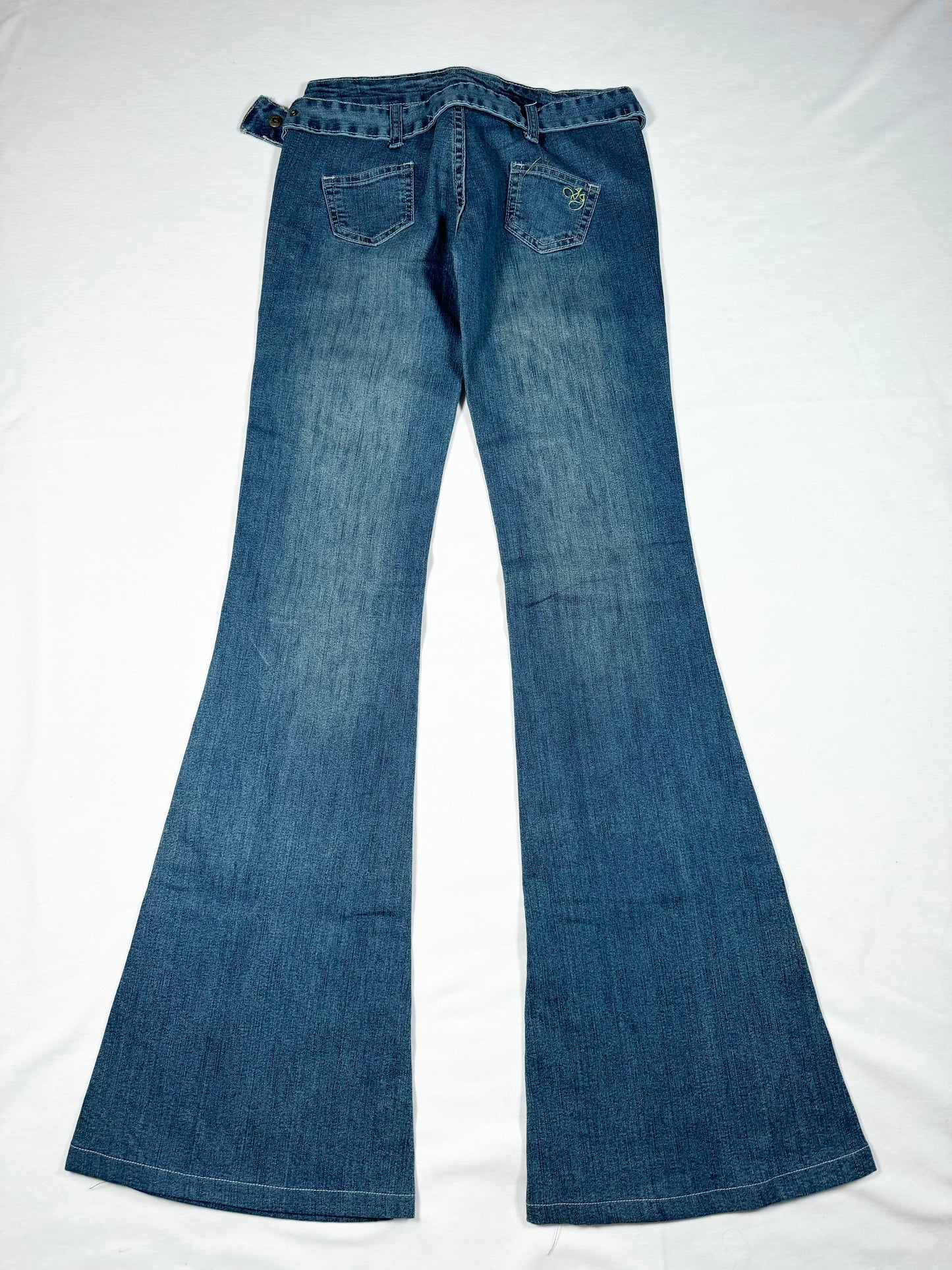 Belted Flared Jeans