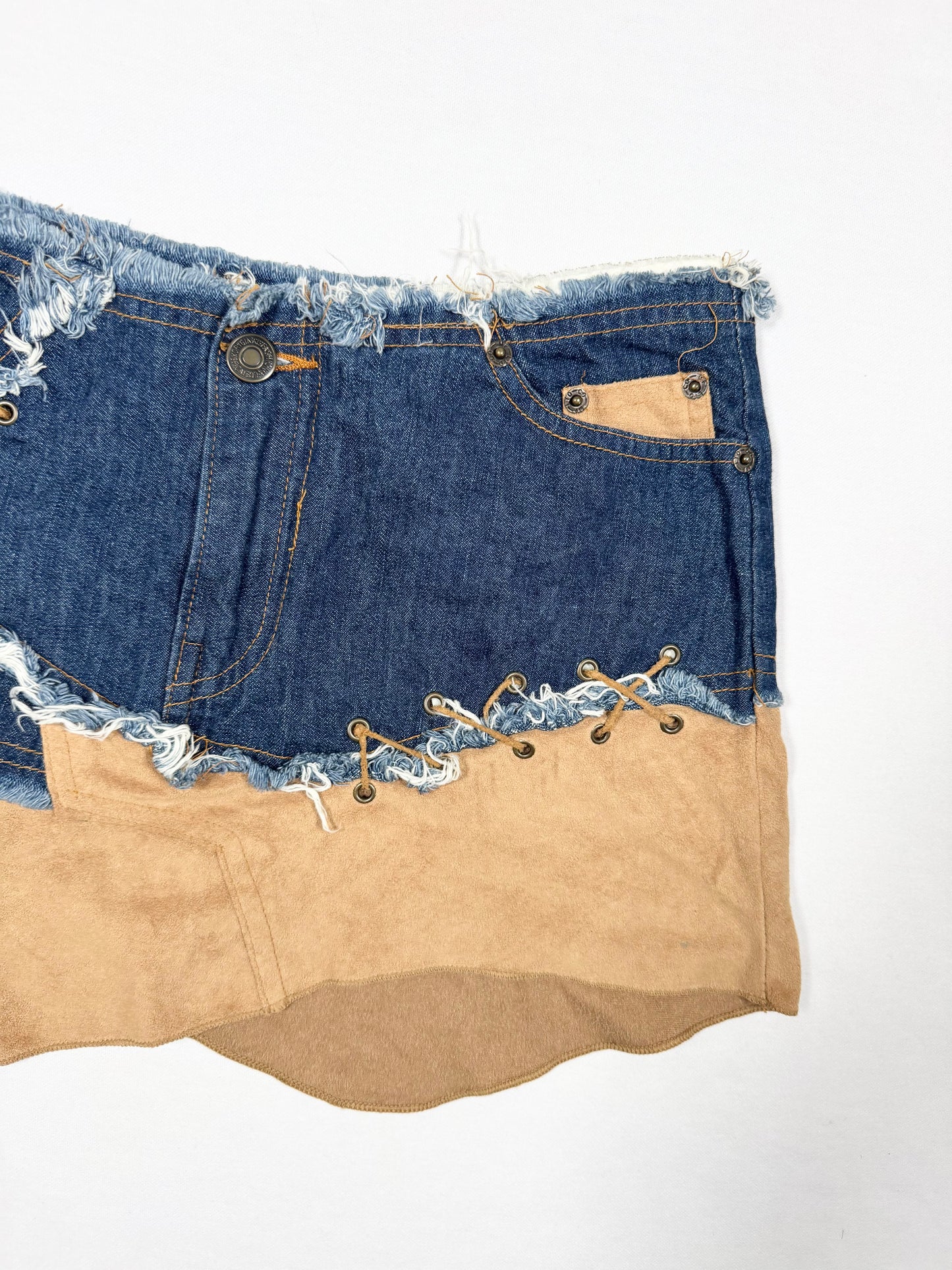 Pretty Soul Suede Denim Skirt ♡ Size XS