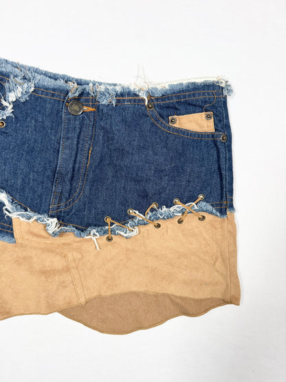 Pretty Soul Suede Denim Skirt ♡ Size XS