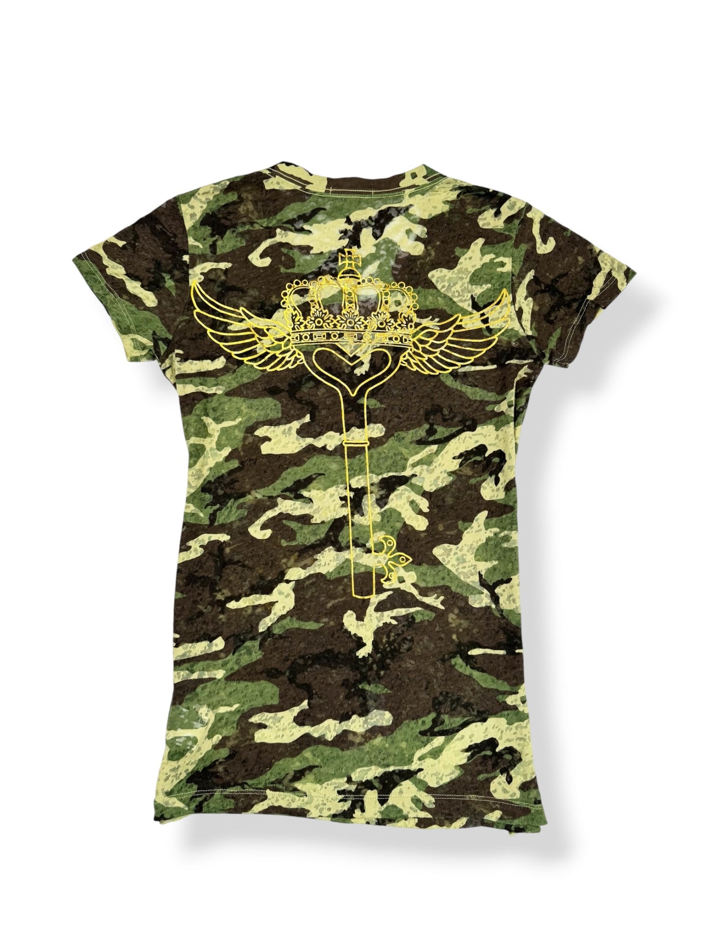 Camo Wing & Key Print Tee ♡ S