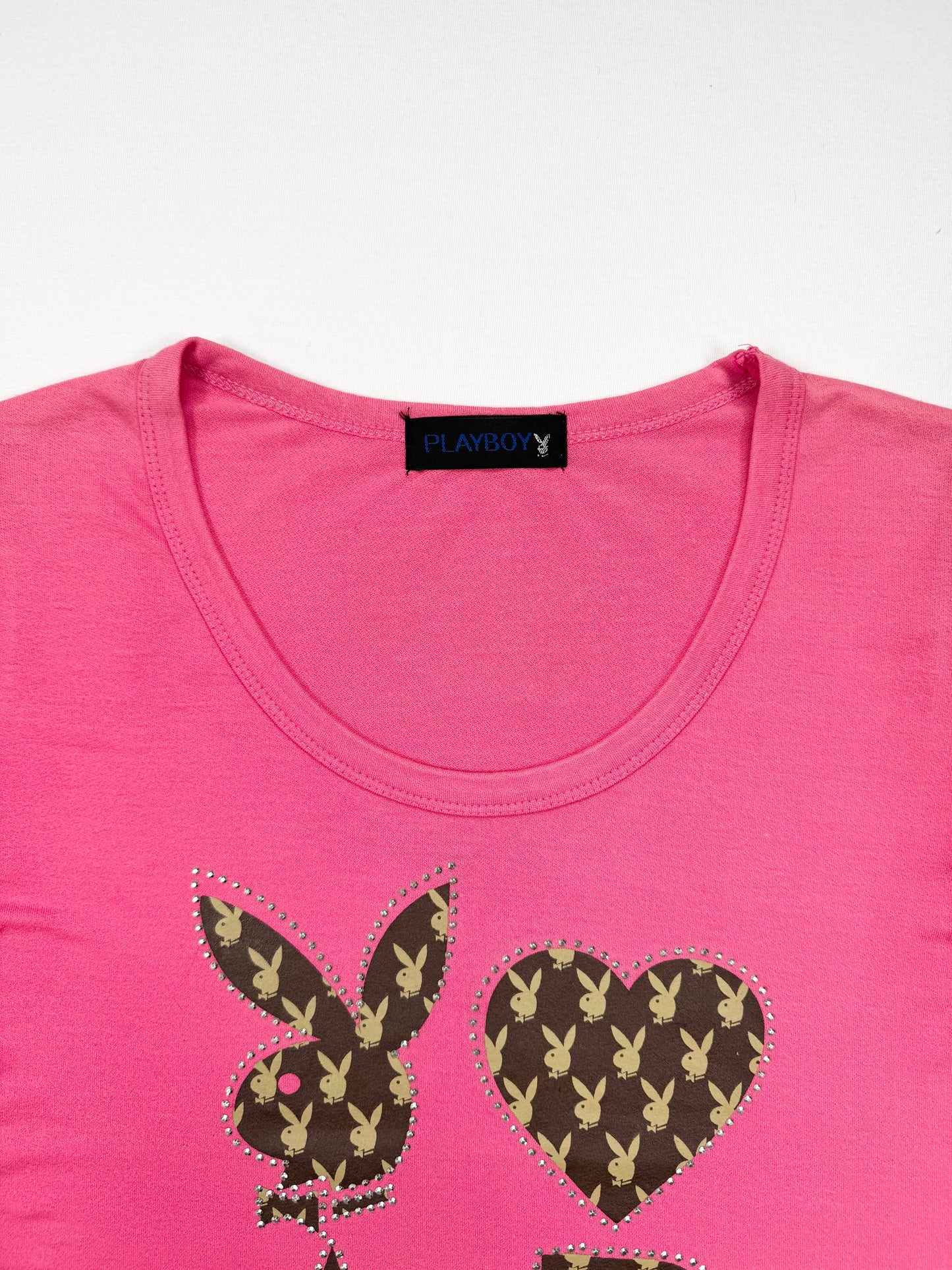Playboy Pink & Brown Monogram Logo Tee ♡ L
