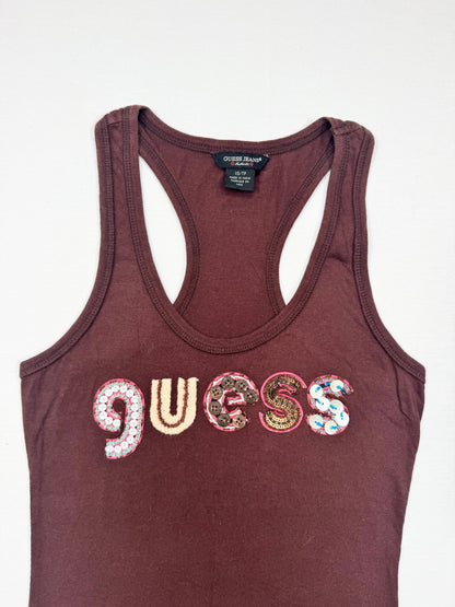 Guess Button Tank ♡ XS