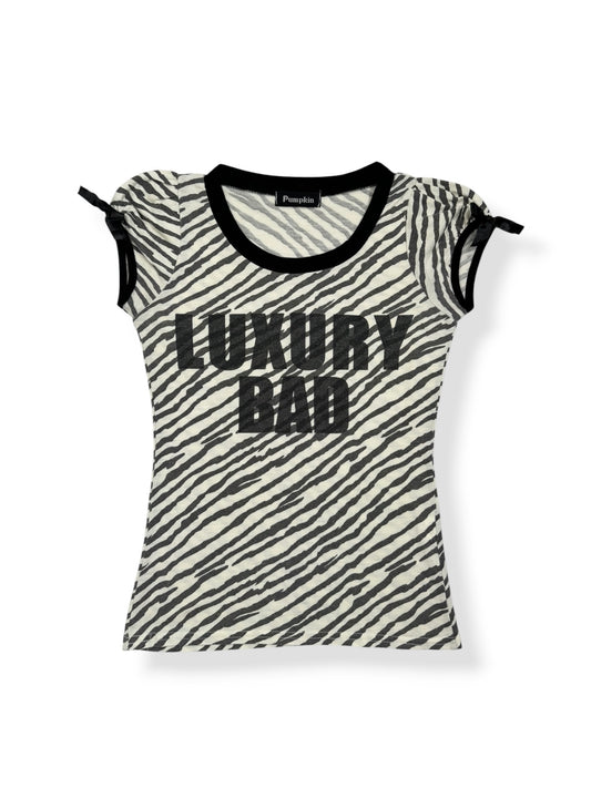 Zebra “Luxury Bad” Tee ♡ S