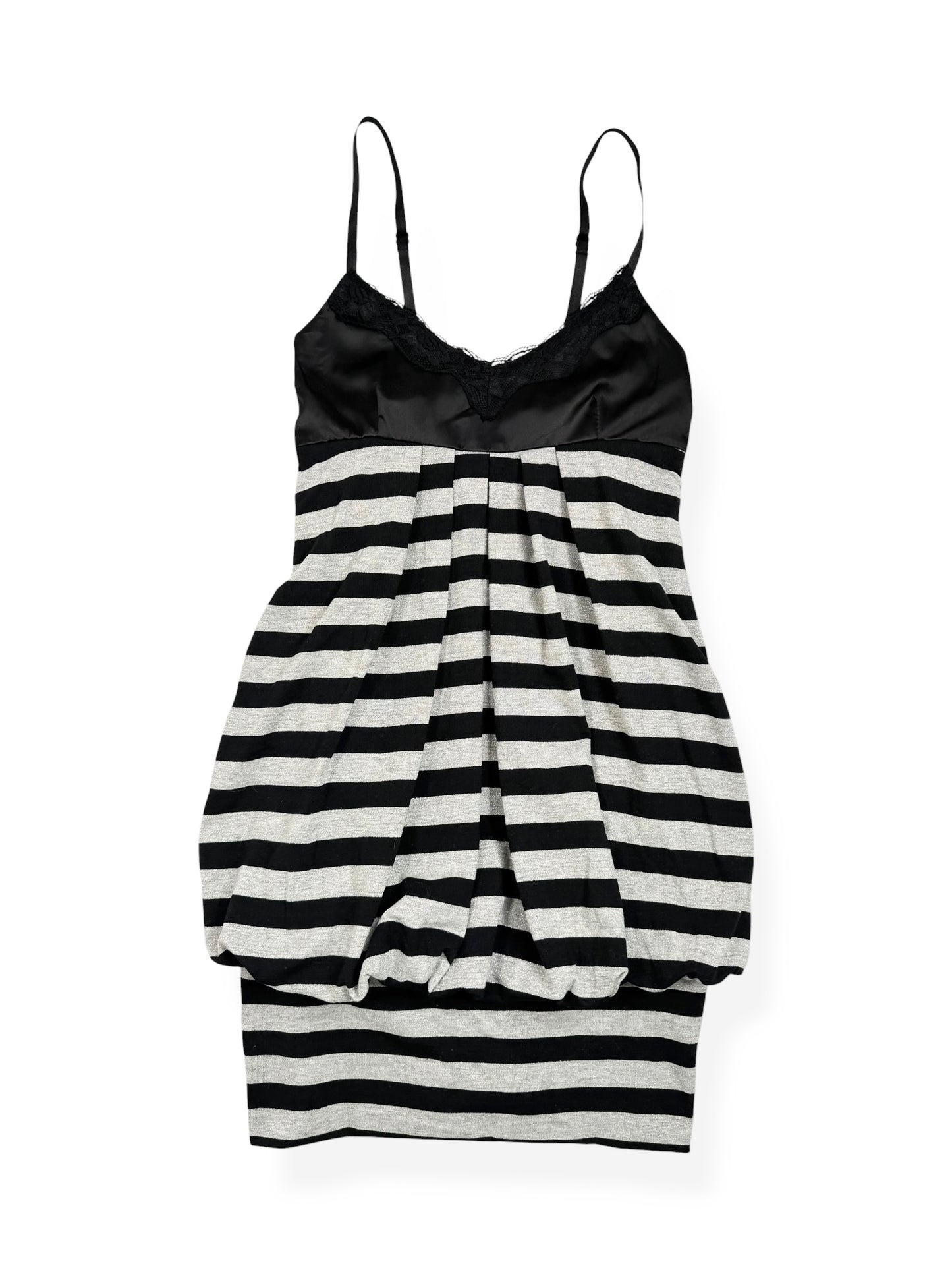 Lipservice Glitter Striped Bubble Mini Dress ♡ S
