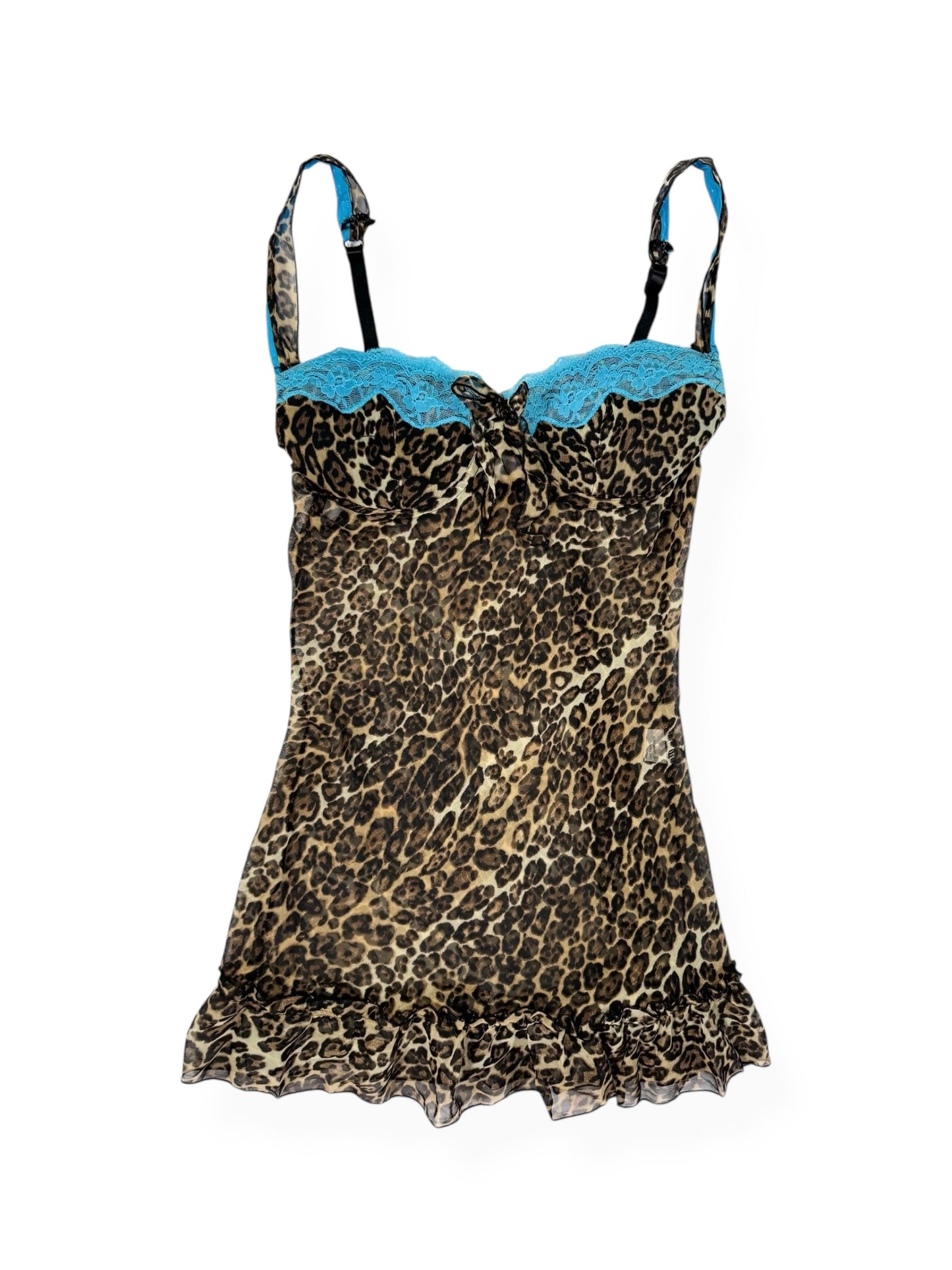 Leopard Blue Lace Cami ♡ Size S