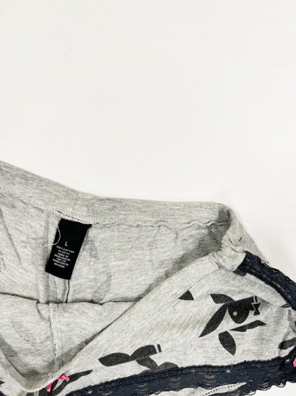 Grey Playboy Mini Shorts ♡ L