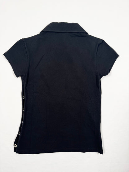Glow Diamante Side Slit Shirt