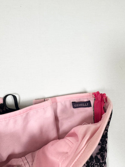 Pink + Black Lace Corset