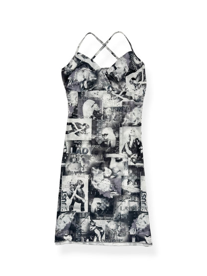 Lady Gaga Print Micromesh Dress ♡ XS
