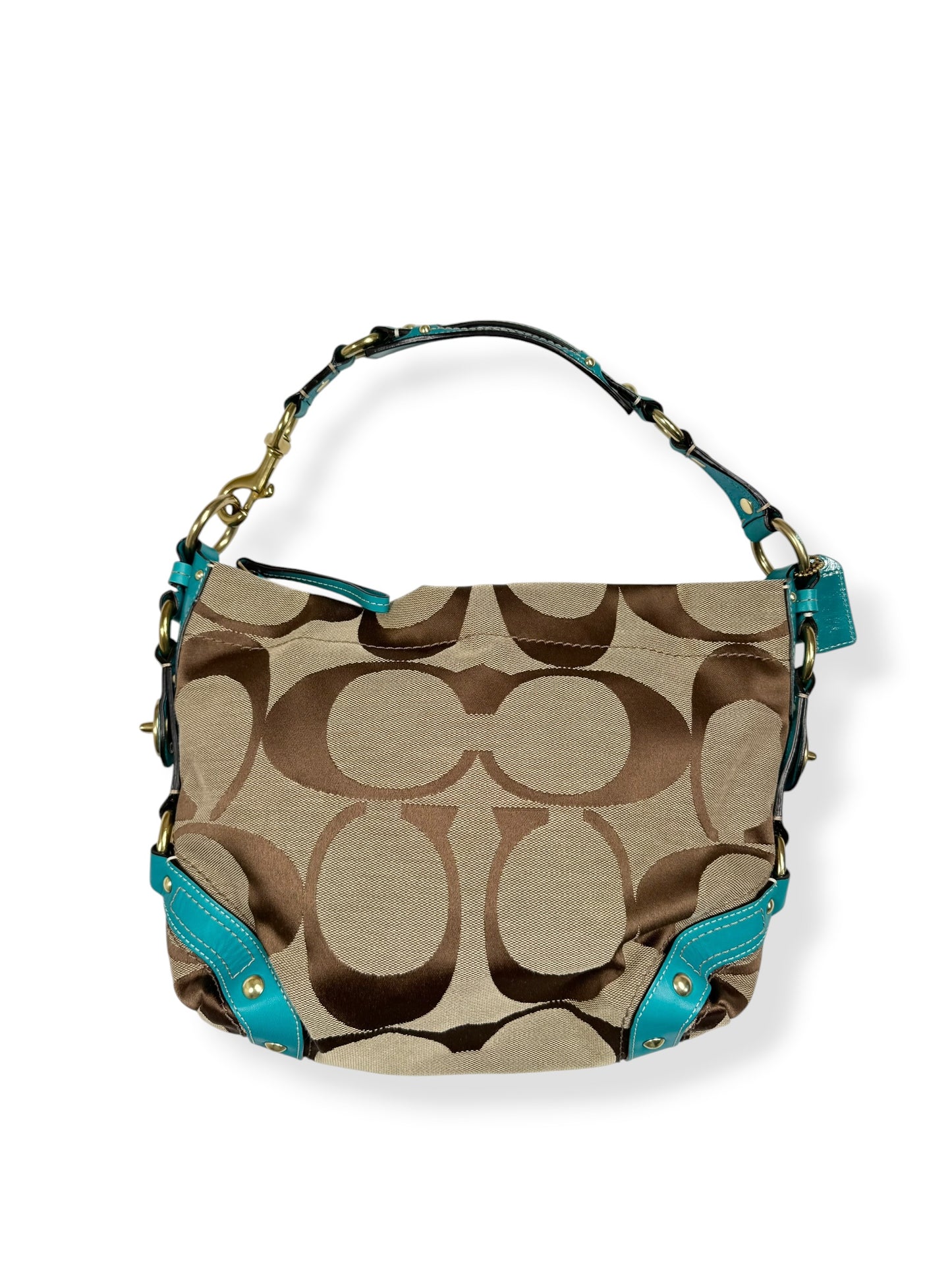 Turquoise Leather Coach Bag ♡