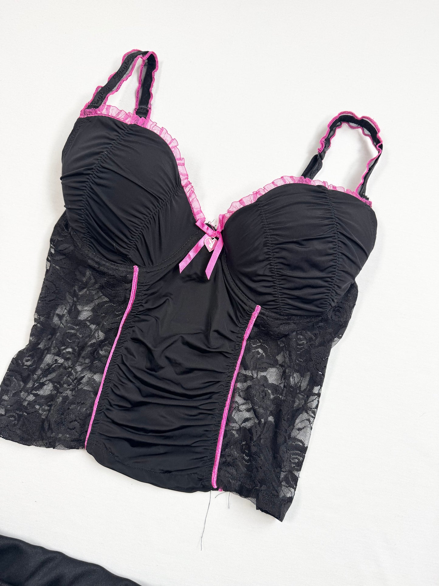 Playboy Pink & Black Cami Skirt Set ♡ XS