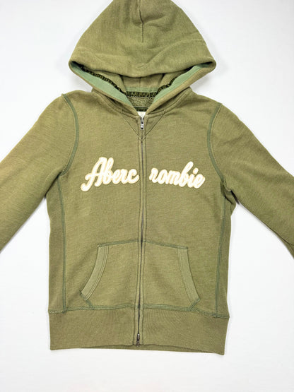 Abercrombie Khaki Zip Up Hoodie ♡ M