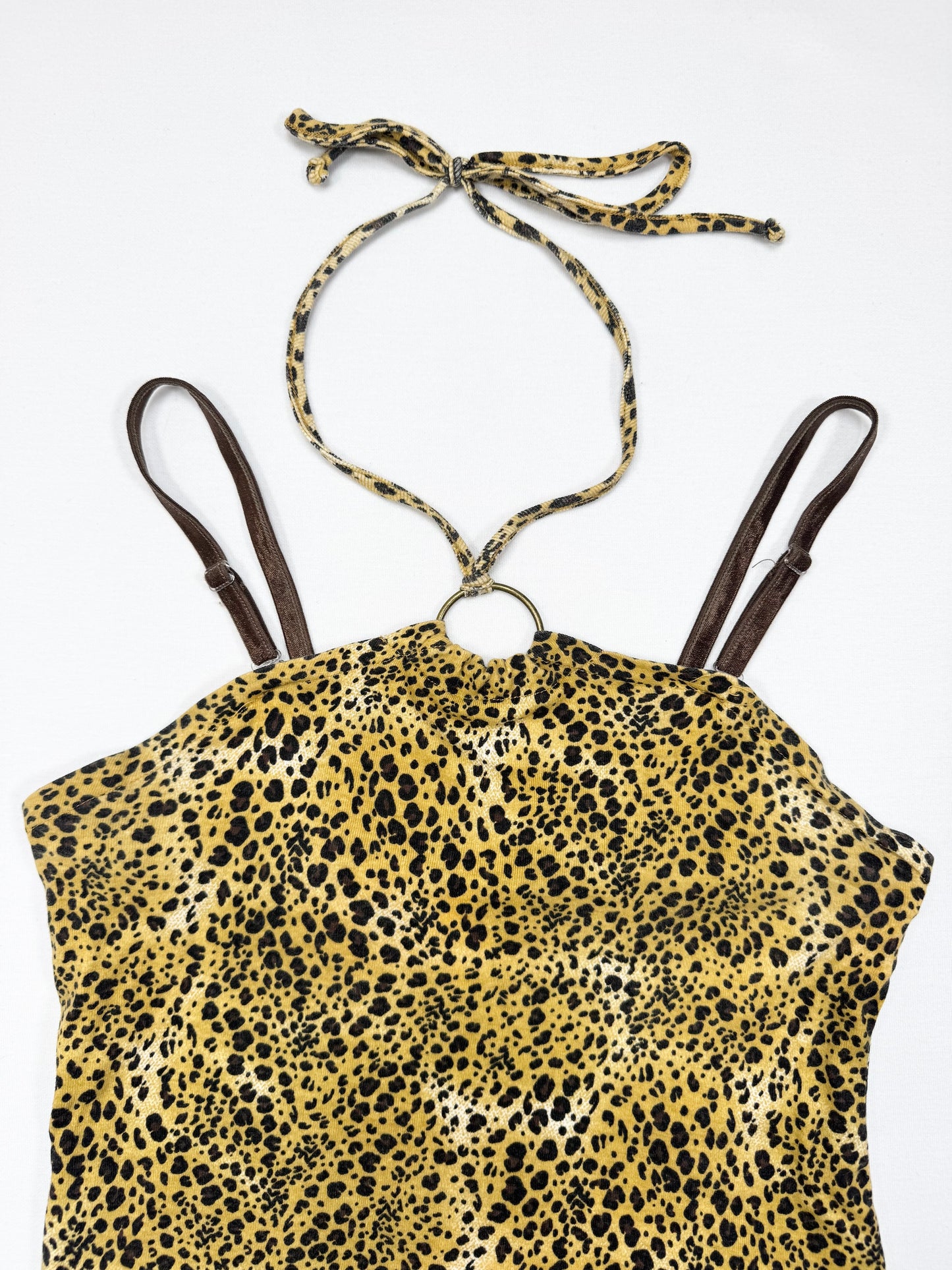 Leopard O Ring Halter Cami ♡ M
