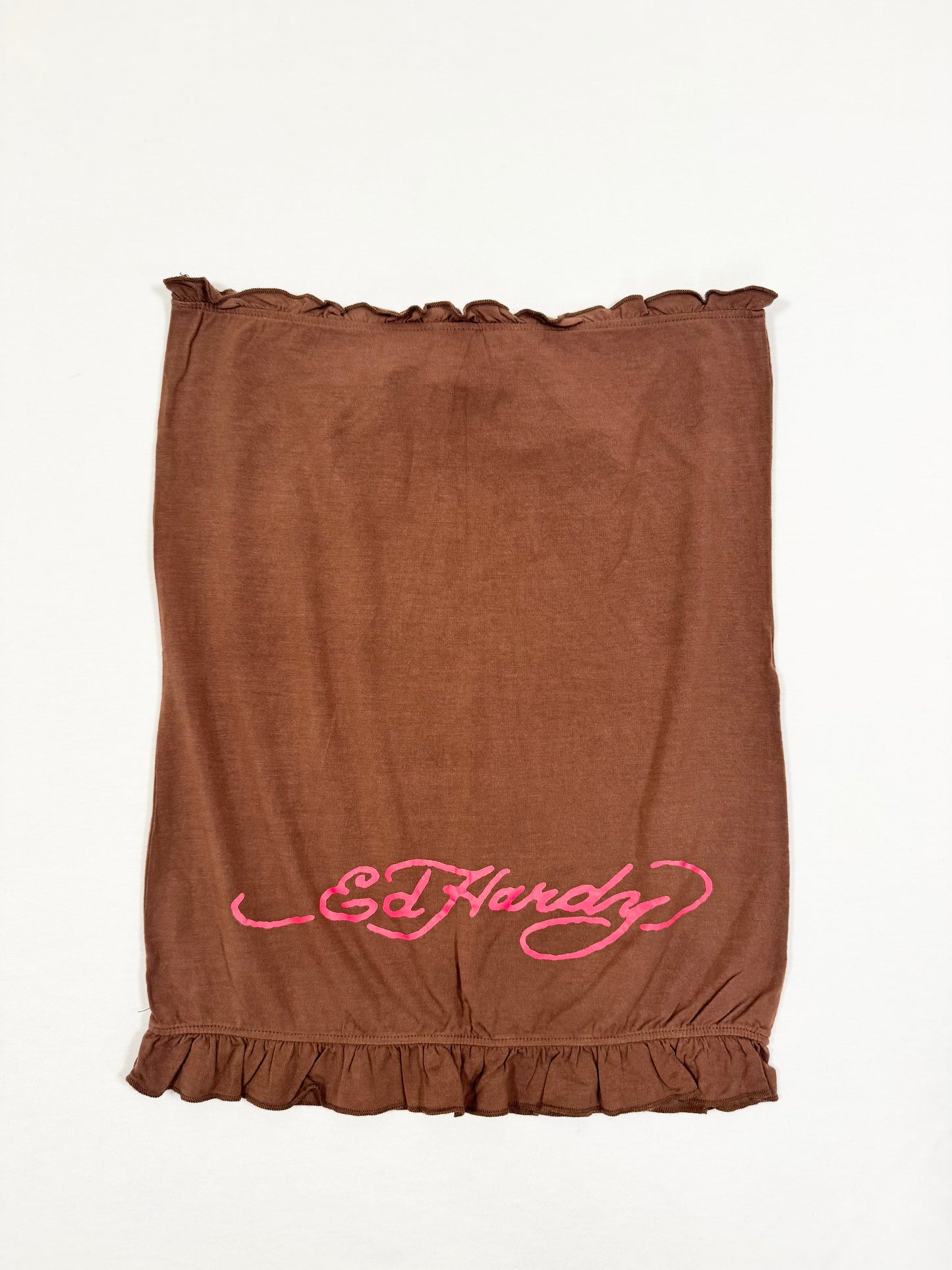 Ed Hardy Brown & Pink Tube Top ♡ S