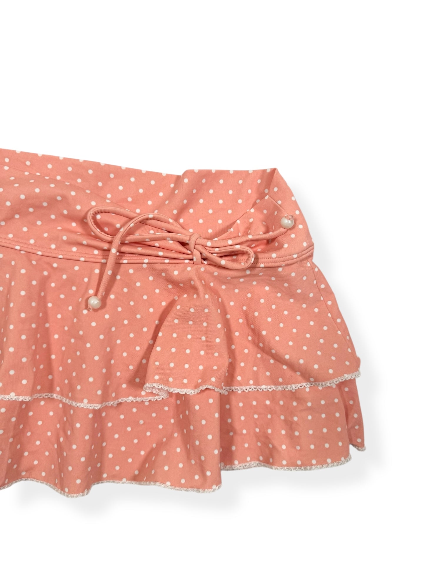 Polka Ruffle Micro Skirt