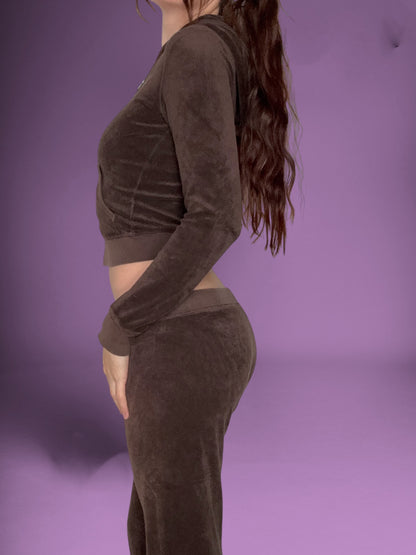 Juicy Couture Brown Towelling Tracksuit ♡ S