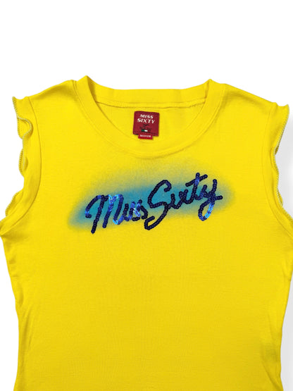 Miss Sixty Yellow & Blue Tank ♡ M