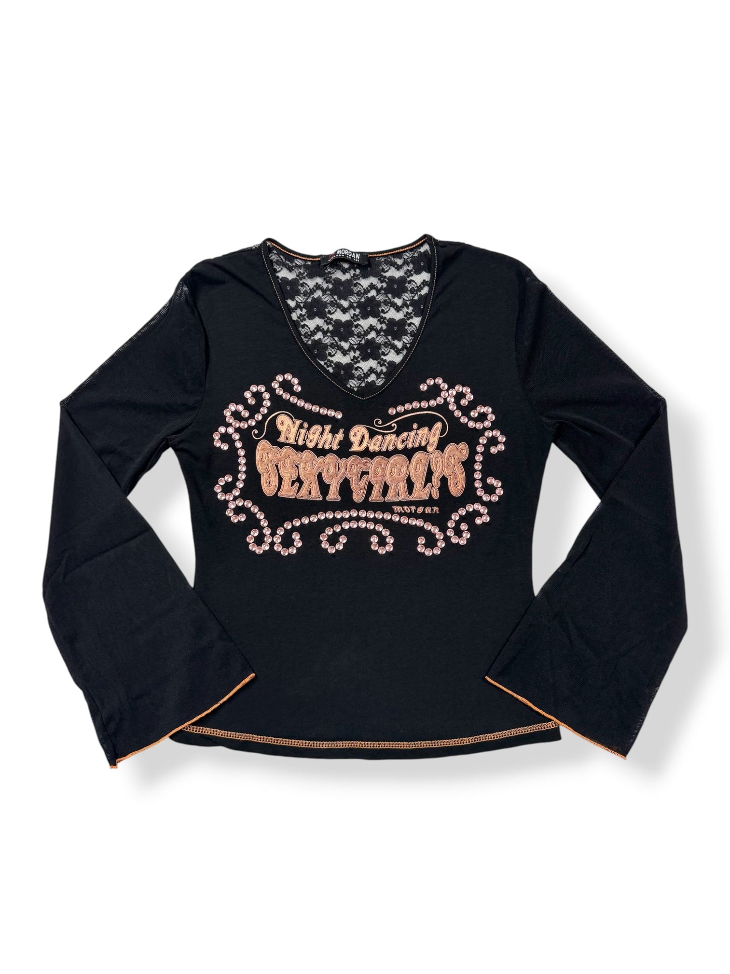 Morgan De Toi Long Sleeved “Night Dancing Sexygirls” Top ♡ S
