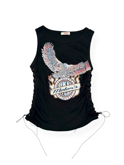 Lace Up Sides Motor Tank ♡ Size S