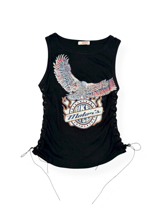 Lace Up Sides Motor Tank ♡ Size S