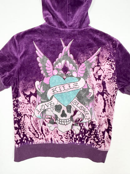Ed Hardy Purple Zip Up ♡ Size S
