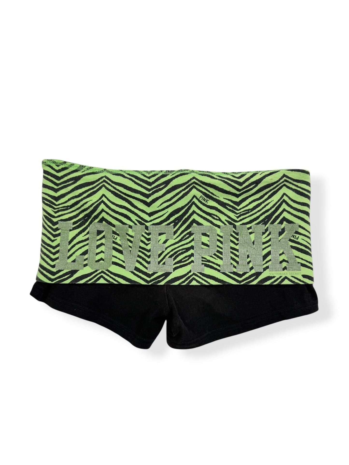 Green Zebra Fold Over Shorts ♡ XS/S