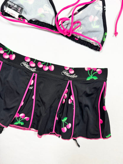 Hustler Cherry Bikini & Skirt ♡ Size XS/S