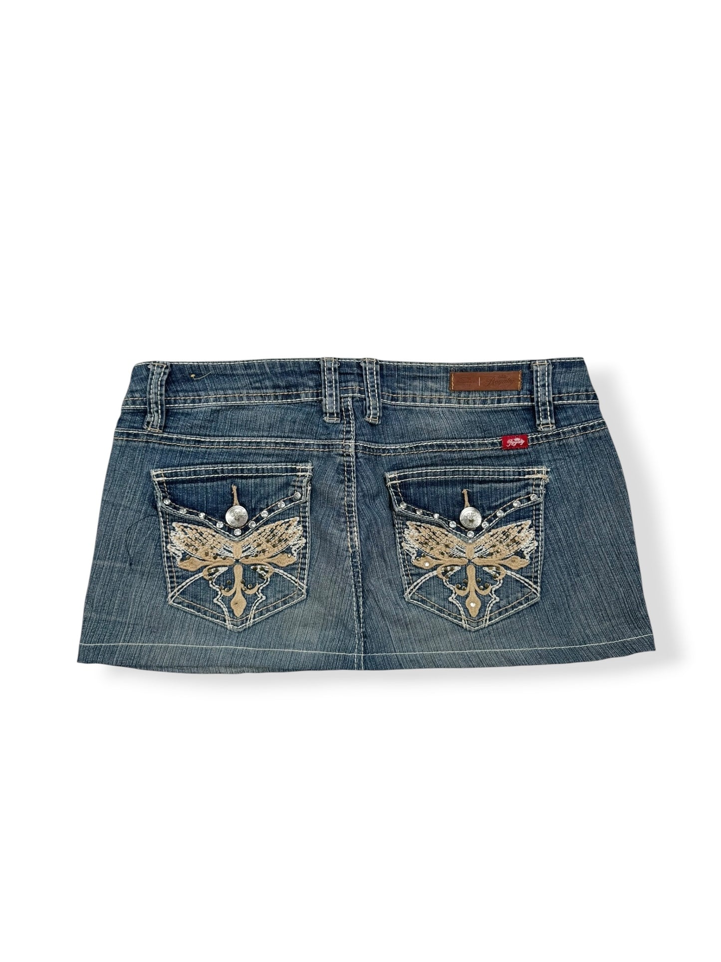 Wing Denim Mini Skirt ♡ M/L